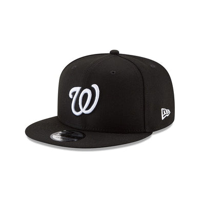Washington Nationals New Era MLB 9FIFTY 950 Snapback Cap Hat Black Crown/Visor White Logo 