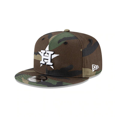 Houston Astros New Era MLB 9FIFTY 950 Snapback Cap Hat Camo Crown/Visor White/Black Logo 