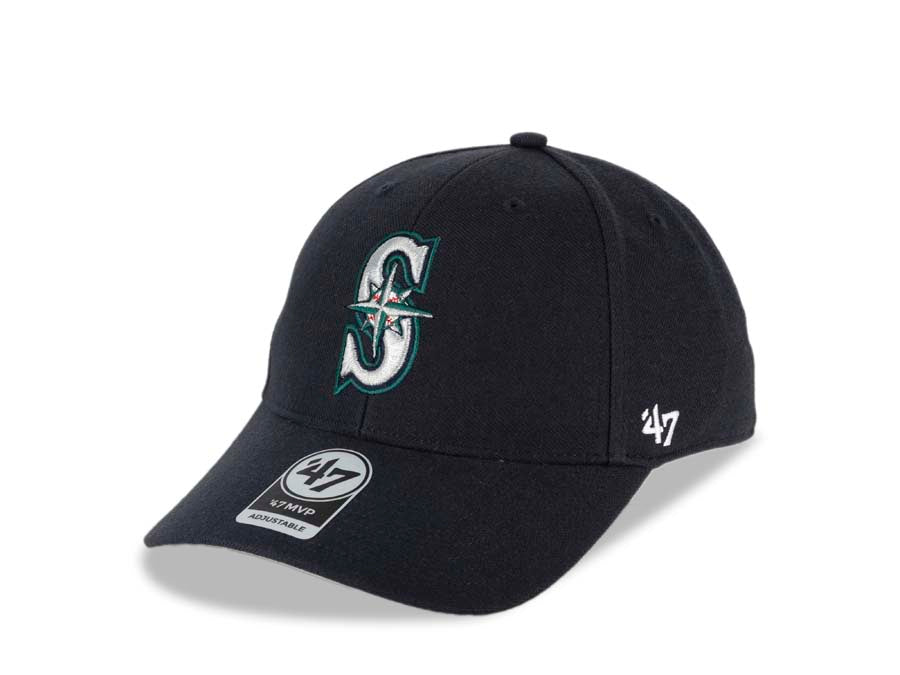 Seattle Mariners '47 Brand MLB MVP Adjustable Cap Hat Navy Crown/Visor Team Color Logo 