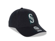 Load image into Gallery viewer, Seattle Mariners &#39;47 Brand MLB MVP Adjustable Cap Hat Navy Crown/Visor Team Color Logo 

