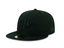 Load image into Gallery viewer, Diablos Rojos del Mexico New Era 59FIFTY 5950 Fitted Cap Hat All Black Crown/Visor Black Logo
