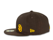 Load image into Gallery viewer, San Diego Padres New Era MLB 59FIFTY 5950 Fitted Cap Hat Brown Crown/Visor Gold Logo
