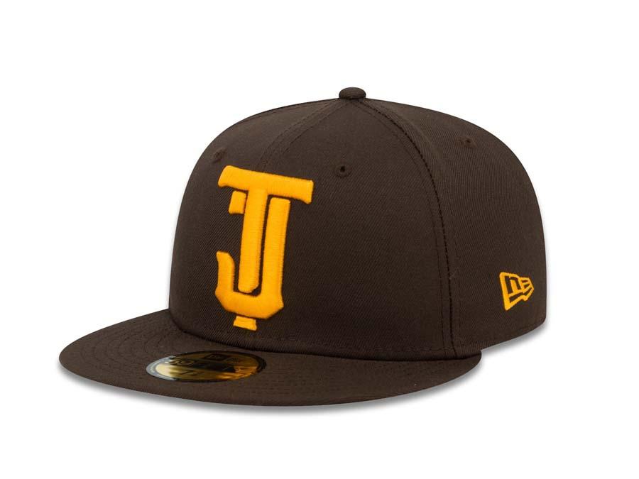 Tijuana Toros New Era LMB 59FIFTY 5950 Fitted Cap Hat Brown Crown/Visor Yellow Logo