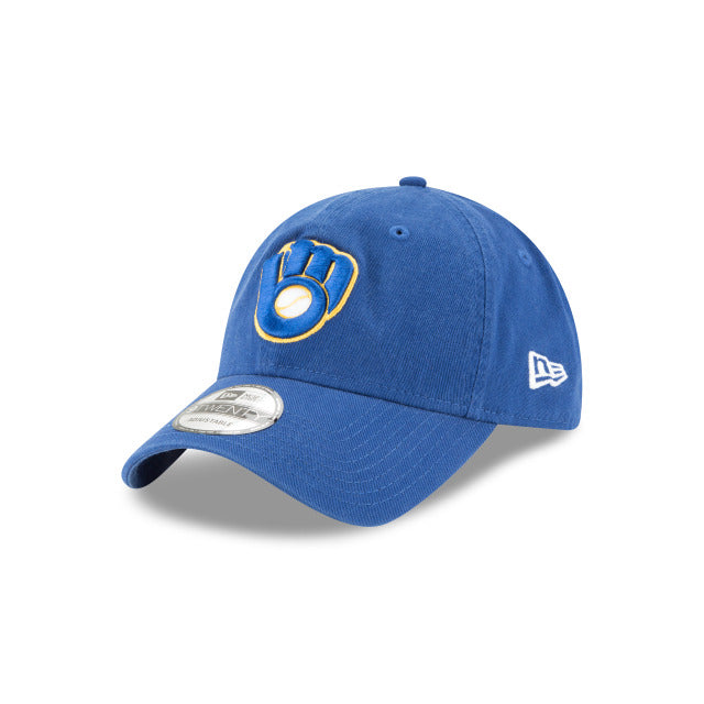 Milwaukee Brewers New Era MLB 9TWENTY 920 Adjustable Cap Hat Royal Blue Crown/Visor Team Color Logo