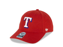 Load image into Gallery viewer, Texas Rangers &#39;47 MLB MVP Adjustable Cap Hat Red Crown/Visor White/Royal Blue Logo 
