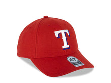 Load image into Gallery viewer, Texas Rangers &#39;47 MLB MVP Adjustable Cap Hat Red Crown/Visor White/Royal Blue Logo 
