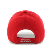Load image into Gallery viewer, Toronto Blue Jays &#39;47 MLB MVP Adjustable Cap Hat Red Crown/Visor Team Color Logo 
