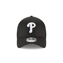 Load image into Gallery viewer, Philadelphia Phillies New Era MLB 39THIRTY 3930 Neo Mesh Flexfit Cap Hat Black Crown/Visor White Logo
