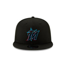 Load image into Gallery viewer, Miami Marlins New Era MLB 9Fifty 950 Snapback Cap Hat Black Crown/Visor Team Color Logo
