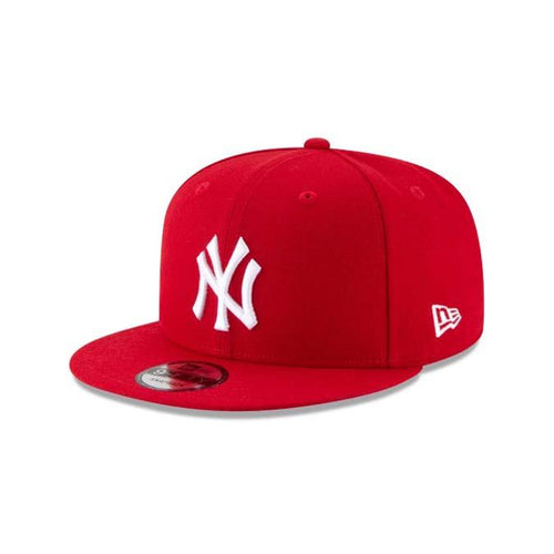 New York Yankees New Era MLB 9FIFTY 950 Snapback Cap Hat Red Crown/Visor White Logo