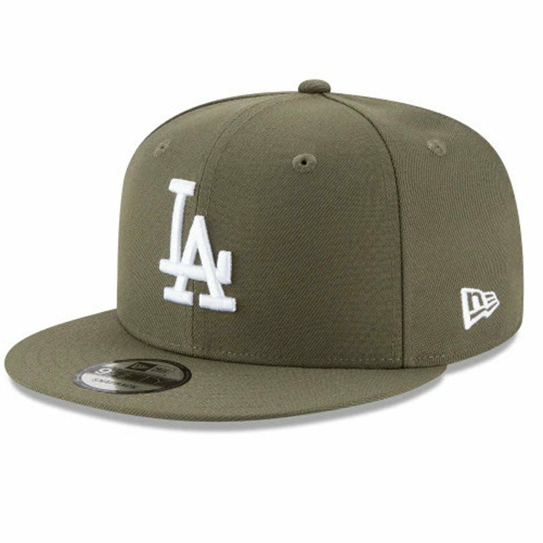 Los Angeles Dodgers New Era MLB 9FIFTY 950 Snapback Cap Hat Olive Green Crown/Visor White Logo