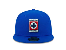 Load image into Gallery viewer, Cruz Azul New Era 59FIFTY 5950 Fitted Cap Hat Royal Blue Crown/Visor Tea Color Logo
