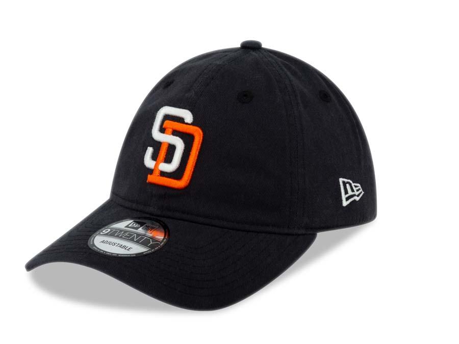 San Diego Padres New Era MLB 9TWENTY 920 Adjustable Cap Hat Navy Crown/Visor White/Orange Logo\