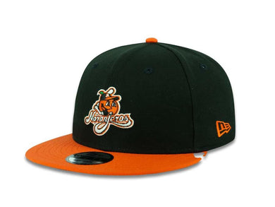 Naranjeros de Hermosillo New Era 9FIFTY 950 Snapback Cap Hat Black Crown Orange Visor