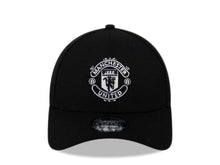 Load image into Gallery viewer, Manchester United New Era Soccer 9FORTY 940 Adjustable Cap Hat Black Crown/Visor Black/White Logo

