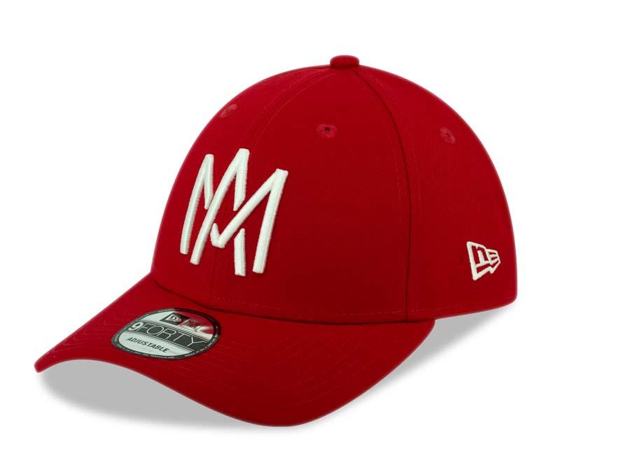 Aguilas de Mexicali New Era 9FORTY 940 Adjustable Cap Hat Red Crown/Visor White Logo