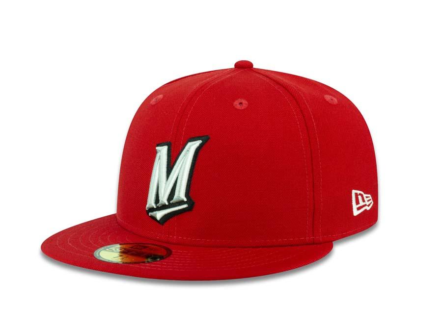 Venados de Mazatlan New Era 59FIFTY 5950 Fitted Cap Hat Red Crown/Visor White/Black Logo