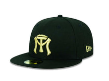 Load image into Gallery viewer, Sultanes de Monterrey New Era 9FORTY 940 Adjustable Cap Hat Black Crown/Visor Metallic Gold Logo

