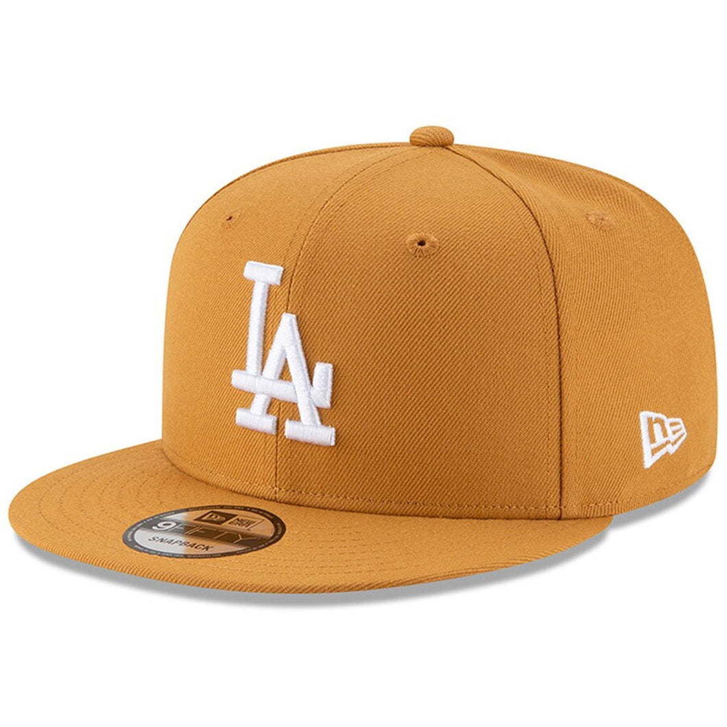 Los Angeles Dodgers New Era MLB 9FIFTY 950 Snapback Cap Hat Panama Tan Crown/Visor White Logo