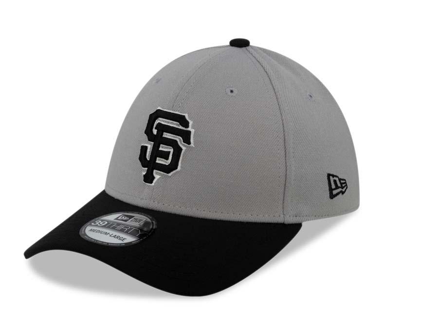 San Francisco Giants New Era MLB 39THIRTY 3930 Flexfit Cap Hat Gray Crown Black Visor Black/White Logo