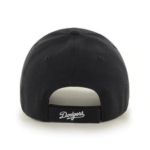 Load image into Gallery viewer, Los Angeles Dodgers &#39;47 Brand MLB MVP Adjustable Cap Hat Black Crown/Visor White Logo 
