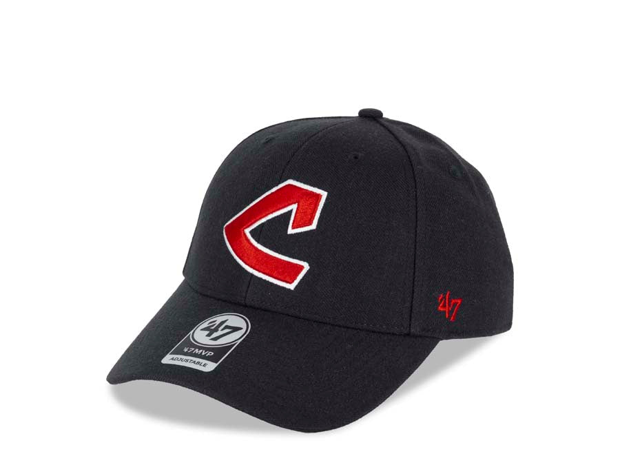 Cleveland Indians '47 MLB MVP Adjustable Cap Hat Navy Crown/Visor Red/White C Cooperstown Logo