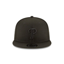 Load image into Gallery viewer, Philadelphia Phillies New Era MLB 9FIFTY 950 Snapback Cap Hat Black Crown/Visor Black Logo 
