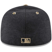 Load image into Gallery viewer, Detroit Tigers New Era MLB 59FIFTY 5950 Fitted Cap Hat Black Crown/Visor Metallic Gold Logo 2017 All-Star Game Side Patch
