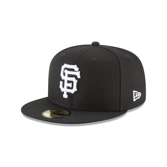 (Youth) San Francisco Giants New Era MLB 59FIFTY 5950 Fitted Cap Hat Black Crown/Visor White Logo
