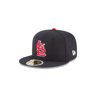 (Youth) St. Louis Cardinals New Era MLB 59FIFTY 5950 Fitted Cap Hat Team Color Navy Crown/Visor Red/White Logo