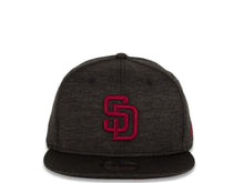 Load image into Gallery viewer, San Diego Padres New Era MLB 9Fifty 950 Snapback Cap Hat Shadow Tech Black Crown/Visor Cardinal (Maroon) Logo
