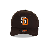 Load image into Gallery viewer, San Diego Padres New Era MLB 39THIRTY 3930 Flexfit Cap Hat Dark Brown Crown/Visor White/Orange Logo

