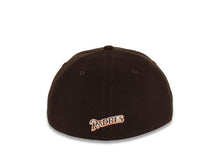 Load image into Gallery viewer, San Diego Padres New Era MLB 39THIRTY 3930 Flexfit Cap Hat Dark Brown Crown/Visor White/Orange Logo
