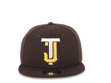 Load image into Gallery viewer, Tijuana Toros New Era LMB 59FIFTY 5950 Fitted Cap Hat Dark Brown Crown/Visor White/Yellow TJ Logo
