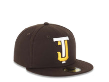 Load image into Gallery viewer, Tijuana Toros New Era LMB 59FIFTY 5950 Fitted Cap Hat Dark Brown Crown/Visor White/Yellow TJ Logo
