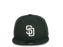 Load image into Gallery viewer, San Diego Padres New Era MLB 9FIFTY 950 Snapback Cap Hat Dark Green Crown/Visor White Logo
