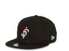 Load image into Gallery viewer, New Era MLB 9Fifty 950 Snapback San Diego Padres Cap Hat Black Crown Red/White/Navy Tricolor Logo Black UV
