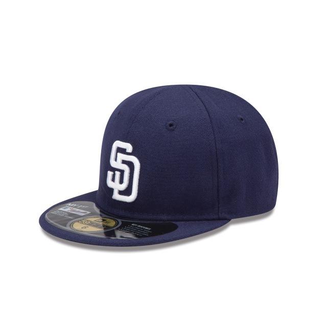 (Infant) San Diego Padres New Era MLB 59FIFTY 5950 Fitted Cap Hat Navy Crown/Visor White Logo My 1st First