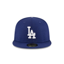 Load image into Gallery viewer, Los Angeles Dodgers New Era MLB 59Fifty 5950 Fitted Cap Hat Team Color Royal Blue Crown/Visor White Logo 1988 World Series Side Patch Gray UV

