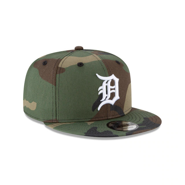 Detroit Tigers MLB 2022 Armed Forces Camo 9FIFTY Snapback Cap