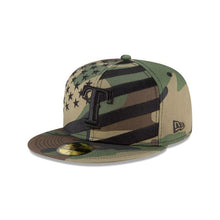Load image into Gallery viewer, Texas Rangers New Era 59FIFTY 5950 Fitted Cap Hat Camo Crown/Visor Black Logo (Wave)

