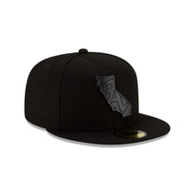 Load image into Gallery viewer, Oakland Athletics New Era MLB 59FIFTY 5950 Fitted Cap Hat Black Crown/Visor Black Logo Inside California State Map

