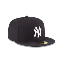 Load image into Gallery viewer, New York Yankees New Era MLB 59Fifty 5950 Fitted Cap Hat Team Color Navy Crown/Visor White Logo 1998 World Series Side Patch Gray UV

