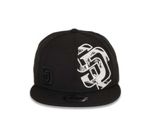 Load image into Gallery viewer, San Diego Padres New Era MLB 9FIFTY 950 Snapback Cap Hat Black Crown/Visor Black/White Logo C-Note
