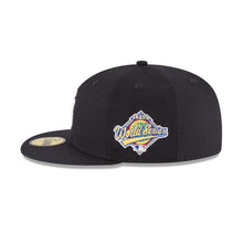 Load image into Gallery viewer, New York Yankees New Era MLB 59Fifty 5950 Fitted Cap Hat Team Color Navy Crown/Visor White Logo 1996 World Series Side Patch Gray UV
