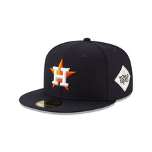 Load image into Gallery viewer, Houston Astros New Era MLB 59FIFTY 5950 Fitted Cap Hat Navy Crown/Visor Team Color Logo 2017 World Series Side Patch
