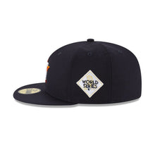 Load image into Gallery viewer, Houston Astros New Era MLB 59FIFTY 5950 Fitted Cap Hat Navy Crown/Visor Team Color Logo 2017 World Series Side Patch
