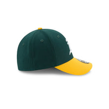 Load image into Gallery viewer, Oakland Athletics New Era MLB 39THIRTY 3930 Flexfit Cap Hat Dark Green Crown Yellow Visor White Logo 
