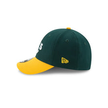 Load image into Gallery viewer, Oakland Athletics New Era MLB 39THIRTY 3930 Flexfit Cap Hat Dark Green Crown Yellow Visor White Logo 
