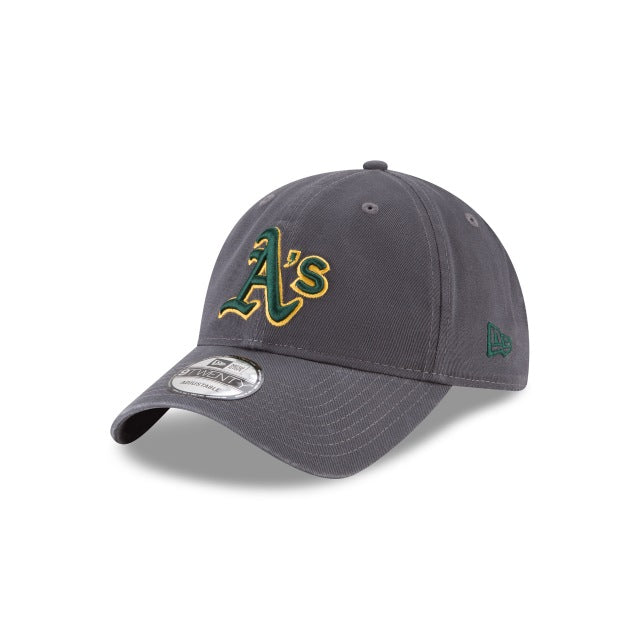 Oakland Athletics New Era MLB 9TWENTY 920 Adjustable Cap Hat Dark Gray Crown/Visor Dark Green/Yellow Logo 